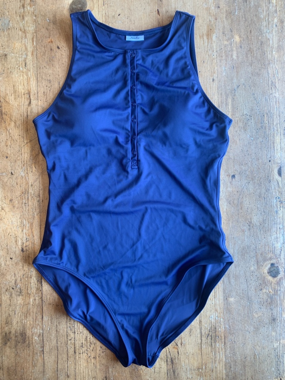 Andie Navy High-Neck One-Piece Swimsuit